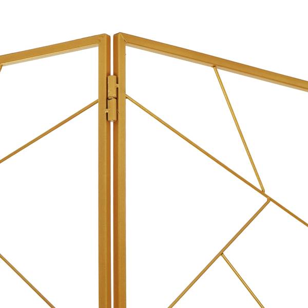 Raumteiler Mosaic 3tlg. Gold - Metall - 120 x 170 x 1 cm