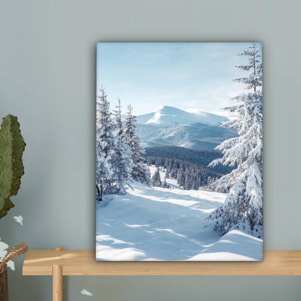 CANVAS SCHILDERIJ Winterlandschap 30 x 40 cm