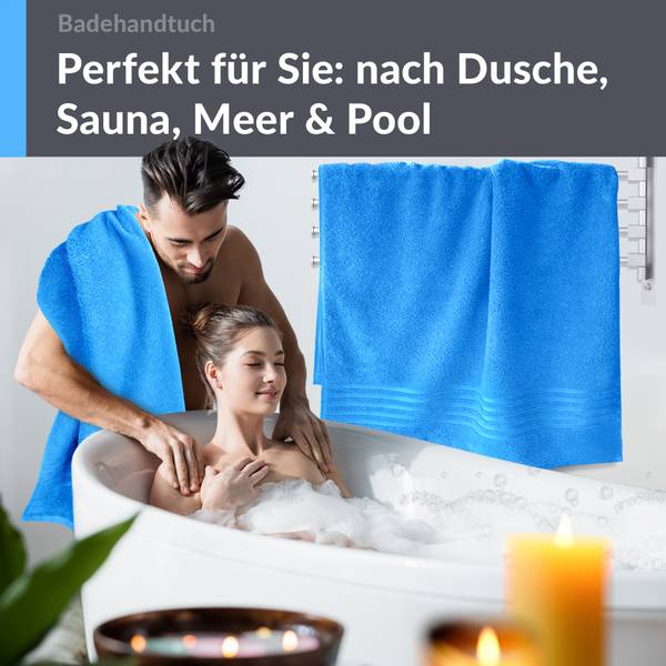 Badetuch London 2er-Set Himmelblau