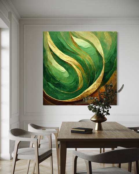 Wandbild gemalte abstraktion 40 x 40 cm