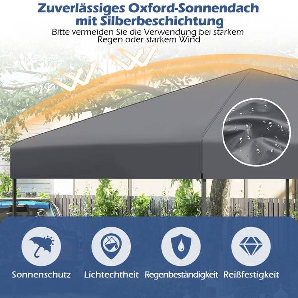 Faltpavillon ZB34775 Grau