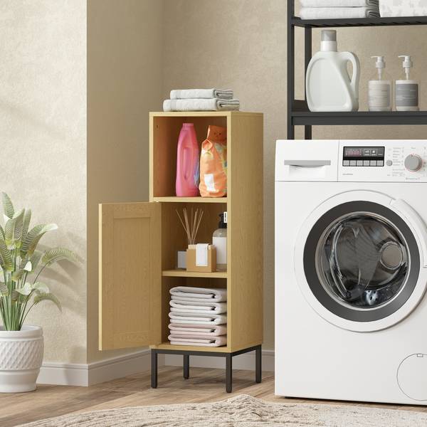 Badezimmerschrank 834-985V90LR Braun - Holzwerkstoff - 30 x 94 x 30 cm