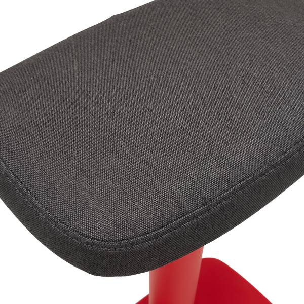 Bürohocker LEON Schwarz - Rot - Metall - Kunststoff - Textil - 44 x 78 x 24 cm