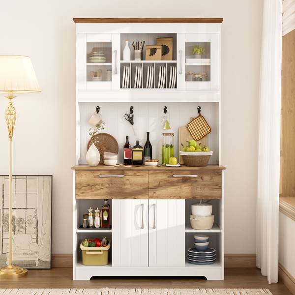 Sideboard Eurynom Ⅵ Braun - Weiß - Holzwerkstoff - 106 x 177 x 39 cm