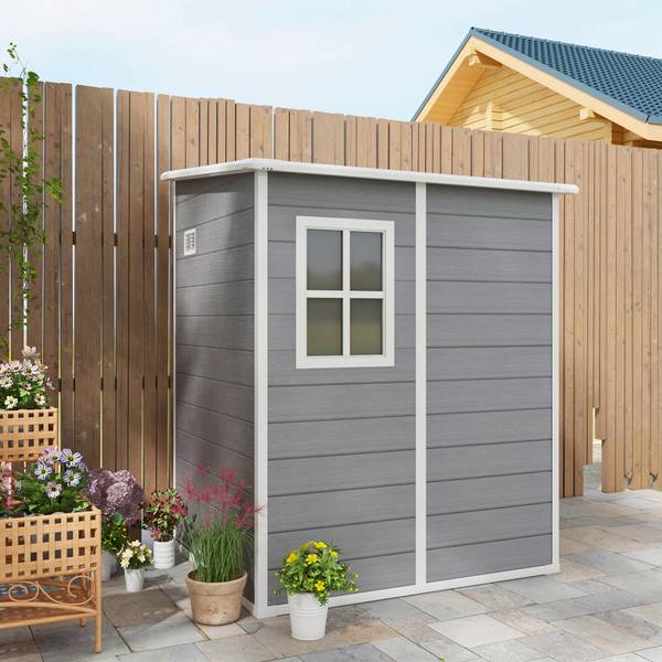 Gartenhaus 845-952V00GY Grau - Aluminium - 149 x 192 x 122 cm