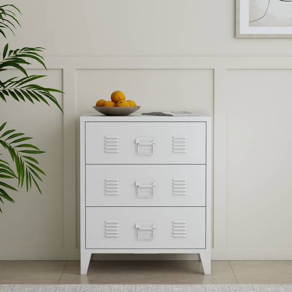Commode métallique Hämeenlinna Blanc