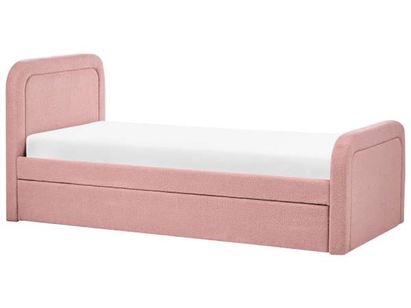 Bett RAYSSAC 3-tlg Pink - Naturfaser - 100 x 96 x 218 cm