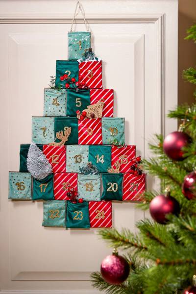 Calendrier de l'Avent MEMIAD1301005 Vert - Textile - 51 x 1 x 72 cm
