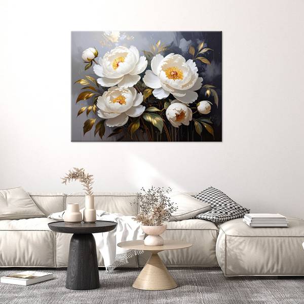 Wandbild Blumen 90 x 60 cm