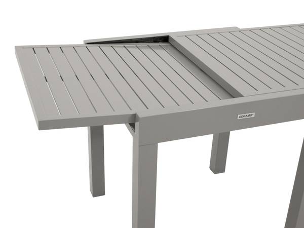 Balkongarnitur BAGO 5-teilig Schwarz - Grau - Aluminium - 70 x 74 x 120 cm