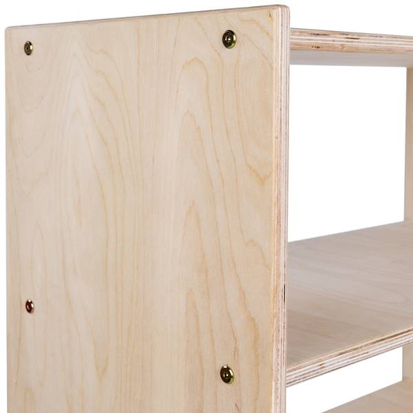 Standregal Montessori Braun - Holzwerkstoff - Massivholz - 81 x 119 x 39 cm