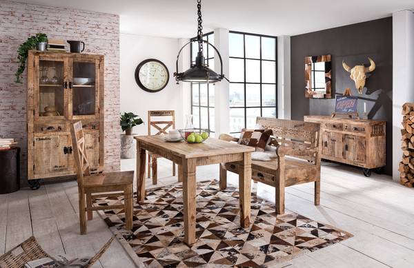RUSTIC Stuhl Braun - Mango - 45 x 100 x 45 cm