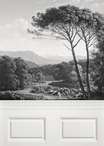Panorama-Tapete Marienn Grau