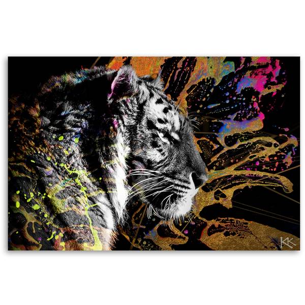 Wandbild tiger 100 x 70 cm