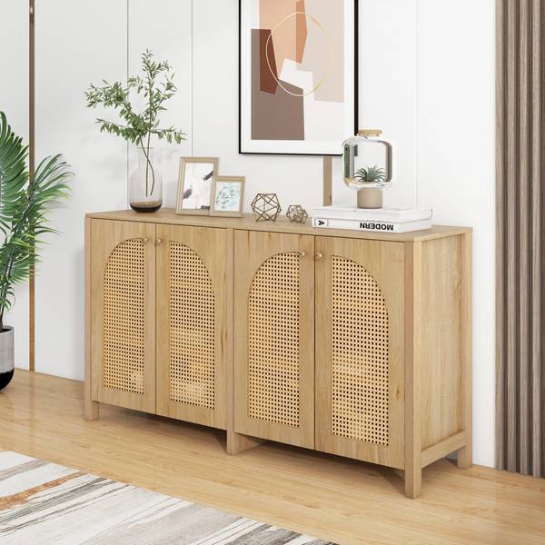 Sideboard DIAN AID02 Braun - Holzwerkstoff - Massivholz - 40 x 80 x 145 cm