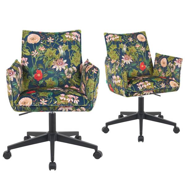 Bürostuhl Mika-Malu 2er-Set Schwarz - Multicolor