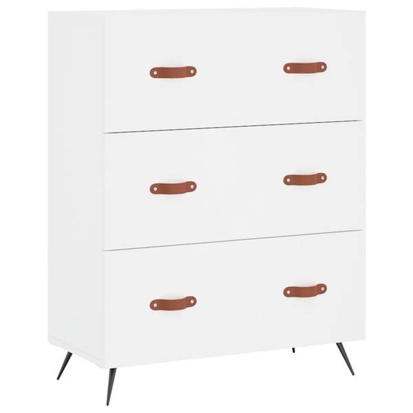 Kommode 3029722 Weiß - Holzwerkstoff - Metall - 69 x 90 x 34 cm