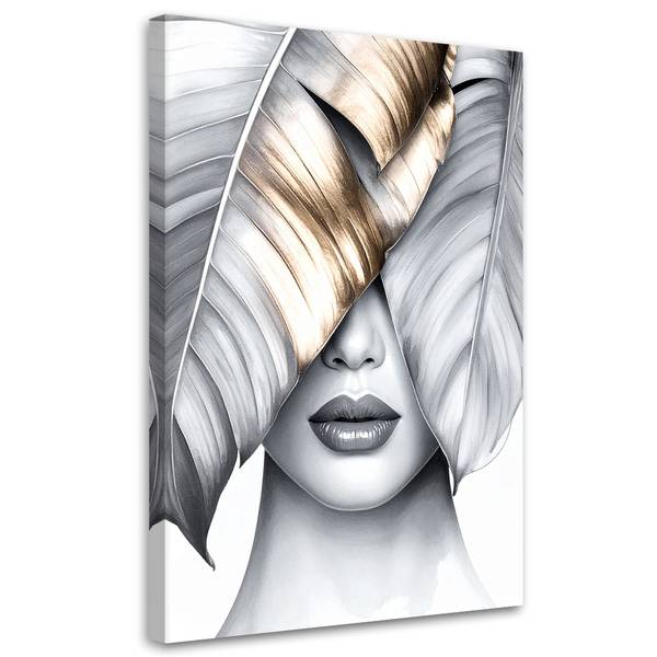 Canvas schilderij Vrouw 80 x 120 cm