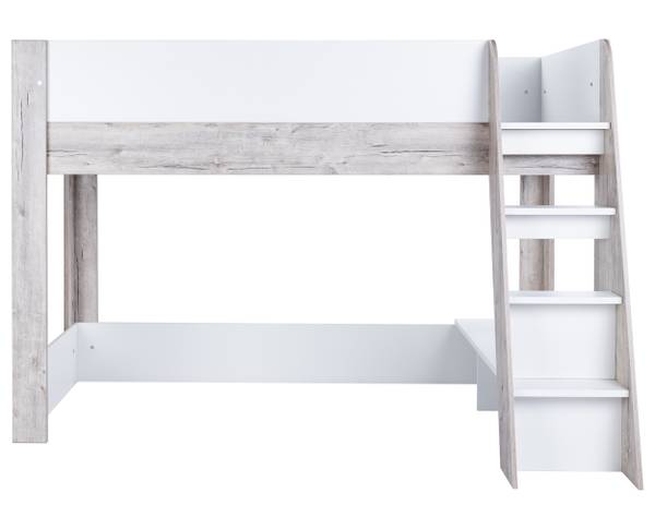 Hochbett Bente Braun - Weiß - Holzwerkstoff - 208 x 141 x 142 cm