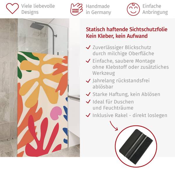 Dusch‑Sichtschutz Matisse Blätter I 70 x 160 cm