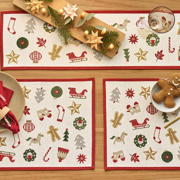 Tischset 2er-Pack 208852 Rot - Textil - 32 x 1 x 48 cm