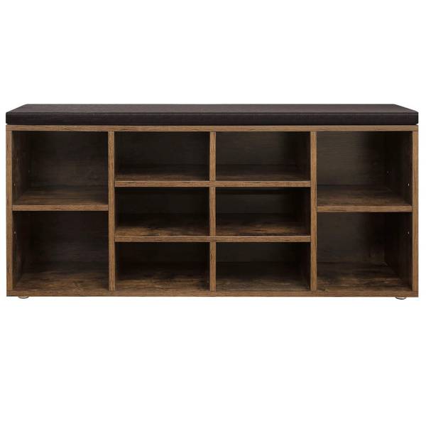 Schuhregal Schwarz - Holzwerkstoff - 104 x 48 x 30 cm