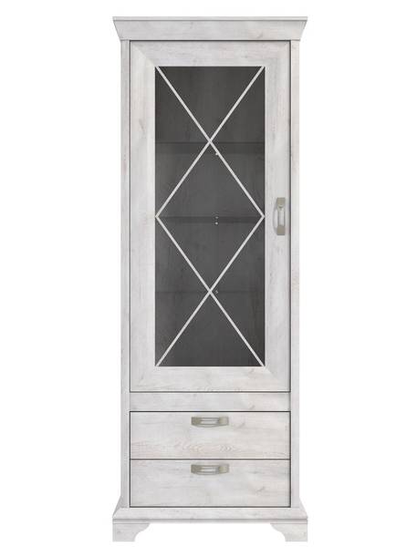 Vitrine Kasimir 5 mit LED Braun - Holzwerkstoff - 78 x 210 x 48 cm