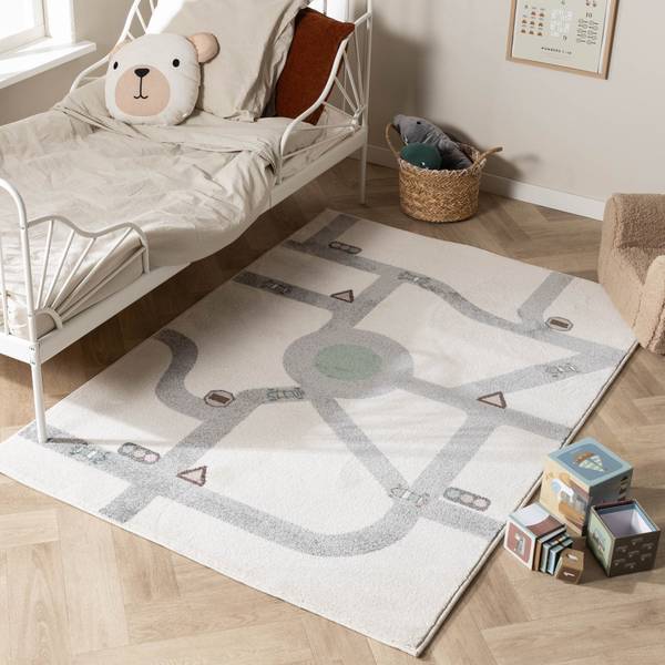 Teppich Bowie Road Weiß - Polypropylen - 140 x 2 x 200 cm