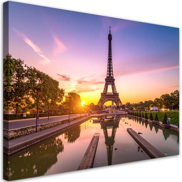 Canvas shilderij Parijs polyester - 60 x 40 x 3 cm