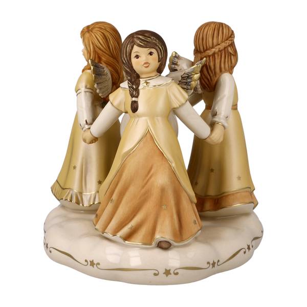 Engel Himmlischer Reigen Beige - Porzellan - 19 x 18 x 19 cm