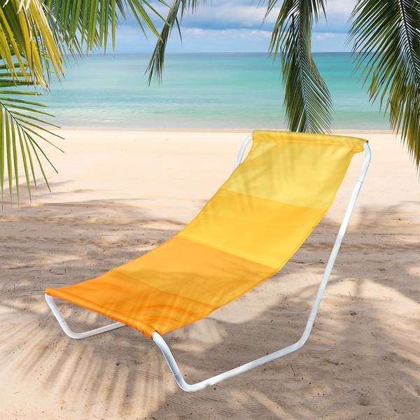 Strandliege 489272 Gelb - Metall - 52 x 60 x 86 cm