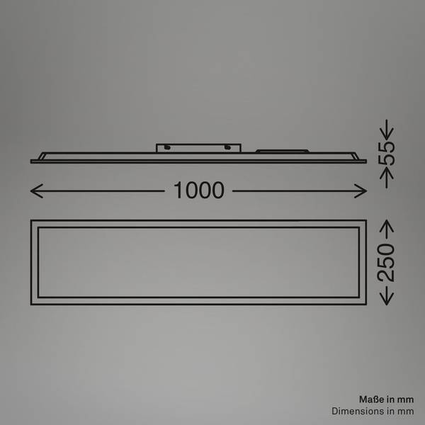 LED Deckenleuchte 7667016 Weiß - ABS - 25 x 6 x 100 cm