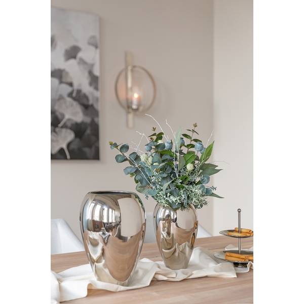Vase MALANA Silber - Metall - 17 x 26 x 17 cm
