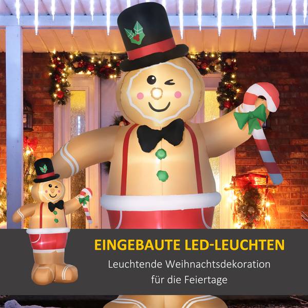 Weihnachts Lebkuchenmann 844-537V90MX Braun - Textil - 82 x 238 x 175 cm