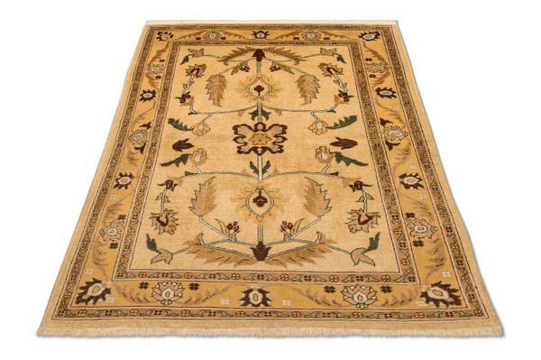 Orientteppich Oriental Beige - Wolle - 134 x 1 x 186 cm