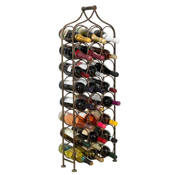 Weinregal COUNTRY Schwarz - Bronze - Braun