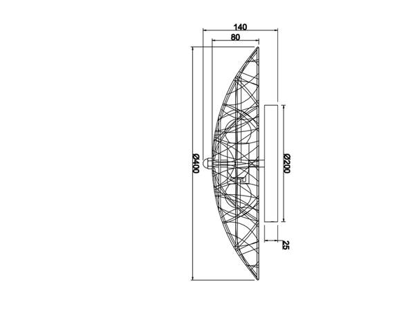 LED Deckenleuchte dimmbar Boho Rattan Beige - Schwarz - Metall - Rattan - 40 x 14 x 40 cm