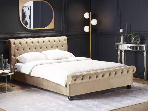 Bett AVALLON 10-tlg Hellbraun - Liegefläche Breite: 180 cm