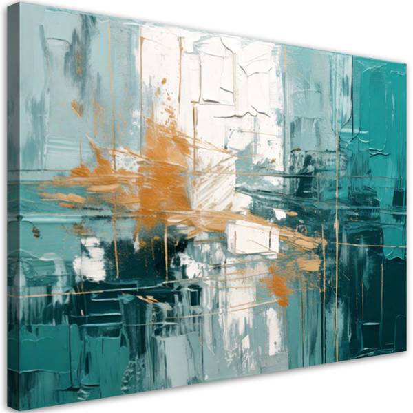 Tableau déco Abstraction peinte 90 x 60 cm