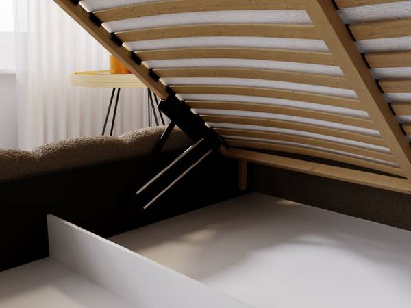 Polsterbett CLOUD Braun - Liegefläche Breite: 140 cm