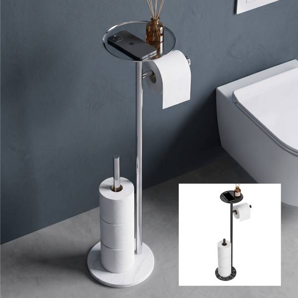 Toilettenpapierhalter Lino-06 Silber