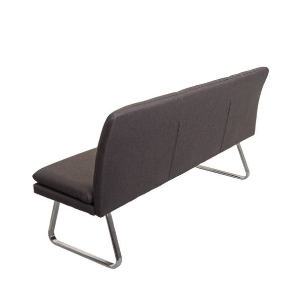 Sitzbank H70 Dunkelbraun - Silber