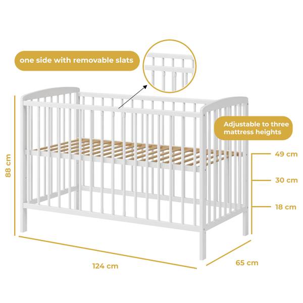 Babybett AB120 Weiß