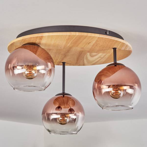 Deckenleuchte Cesaro Aluminium - Klarglas - 42 x 29 x 43 cm