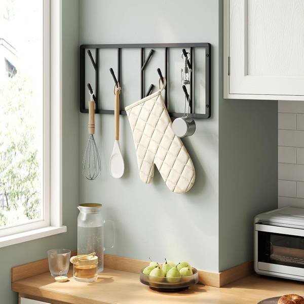 Wandgarderobe HN-001-14 Schwarz - Höhe: 27 cm