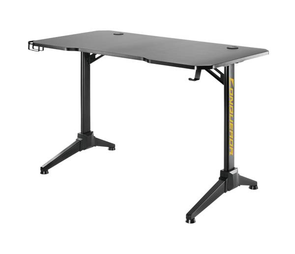 Gaming Schreibtisch LUMGMD03-2BLACK Schwarz - Holzwerkstoff - Holz teilmassiv - 120 x 75 x 60 cm