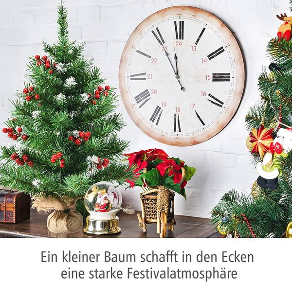 60cm Kleiner Weihnachtsbaum Grün - Kunststoff - 3 x 60 x 9 cm