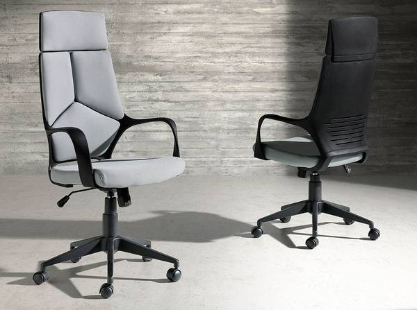 Büro-Drehstuhl 4076 Grau - Polyester - 63 x 117 x 63 cm