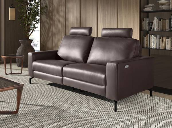 3-Sitzer Relaxsofa, Braun Breite: 206 cm