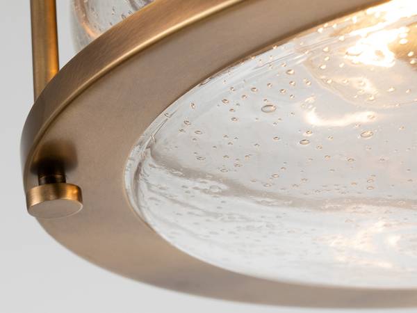 LED Deckenleuchte Bad, Messing Ø30,5cm Messing - Durchsichtig